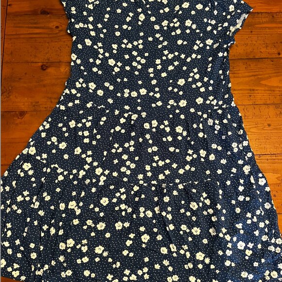 By & By Blue Floral Mini Dress – Size M, Lightweight - Picture 4 of 5